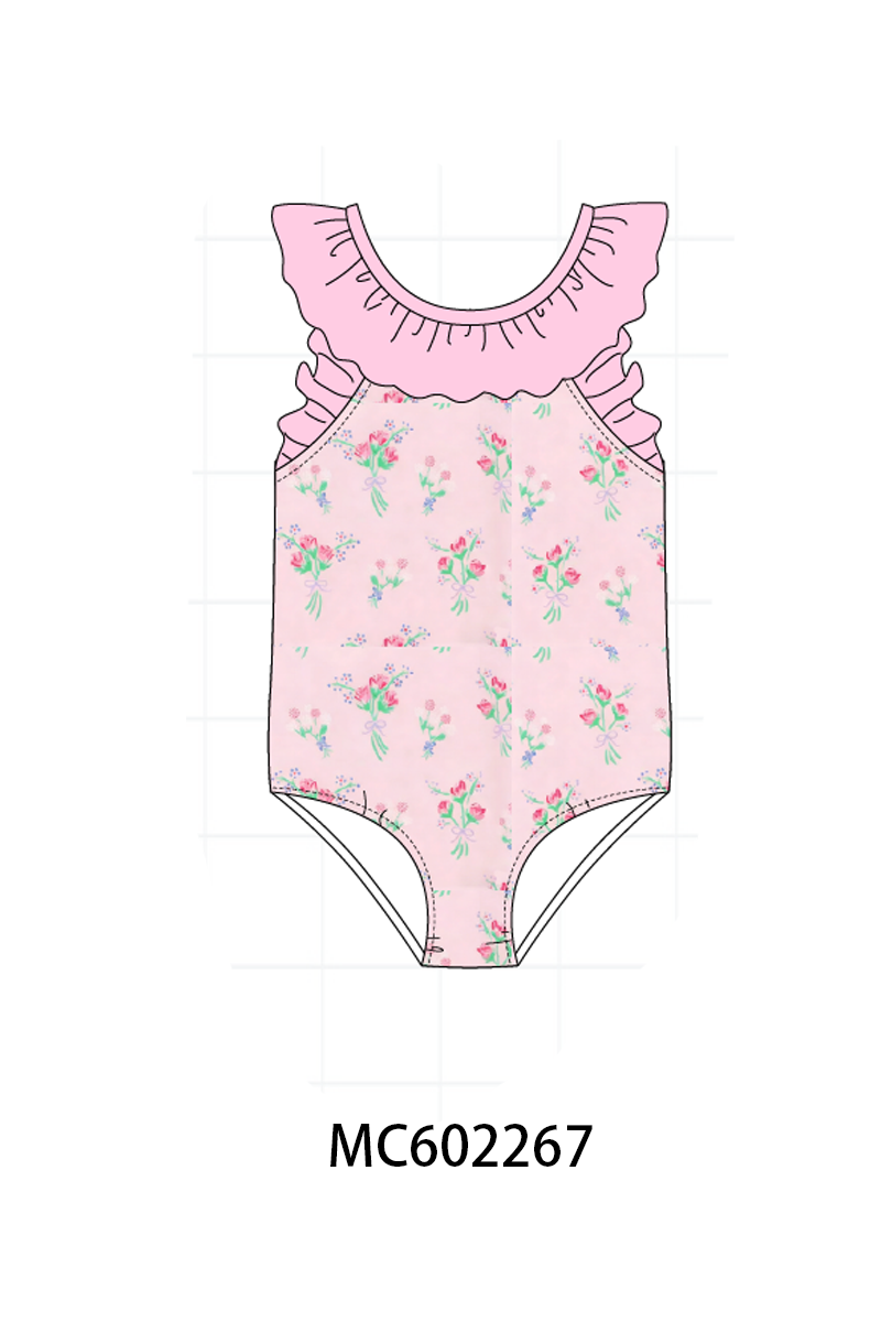 PO81 Pink floral print ruffle collection - closing 2/16 - ETA July