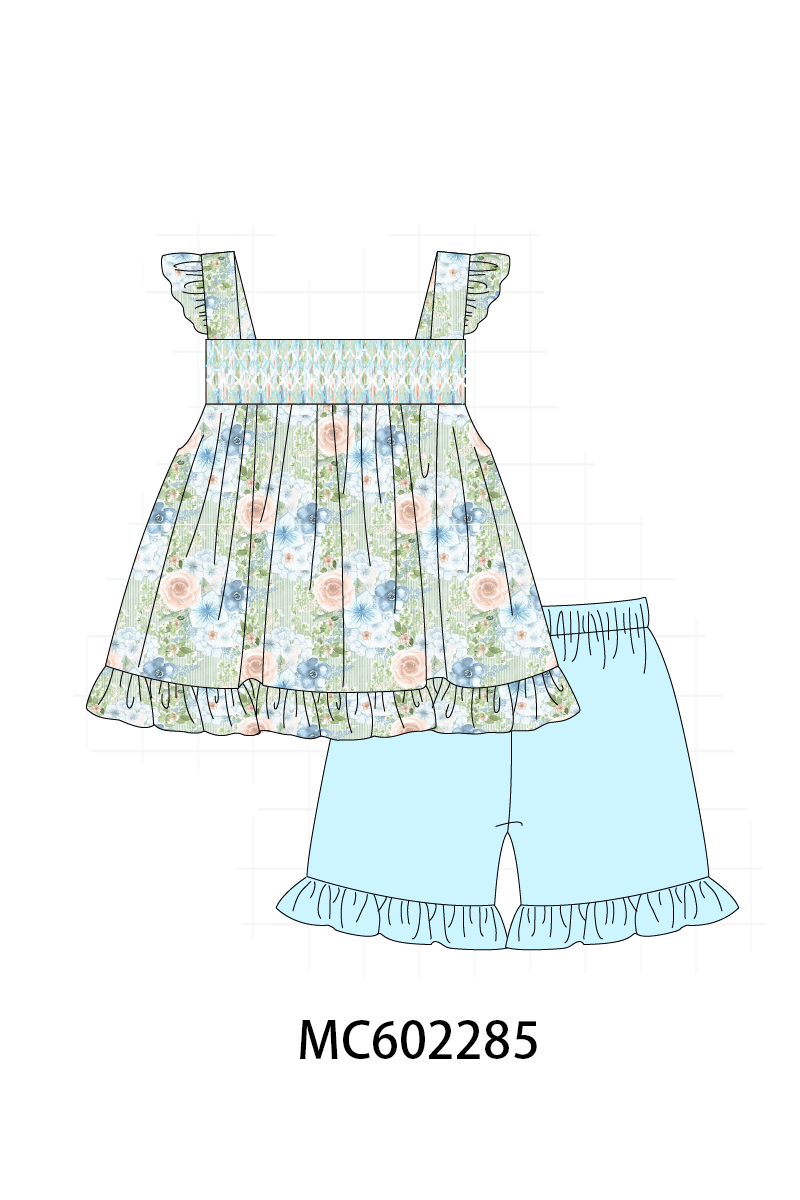 PO81 Mint floral print smocked collection - closing 2/16 - ETA July