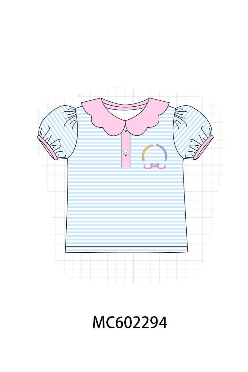 PO81 Pink&blue pencil embroidery stripe collection - closing 2/16 - ETA July