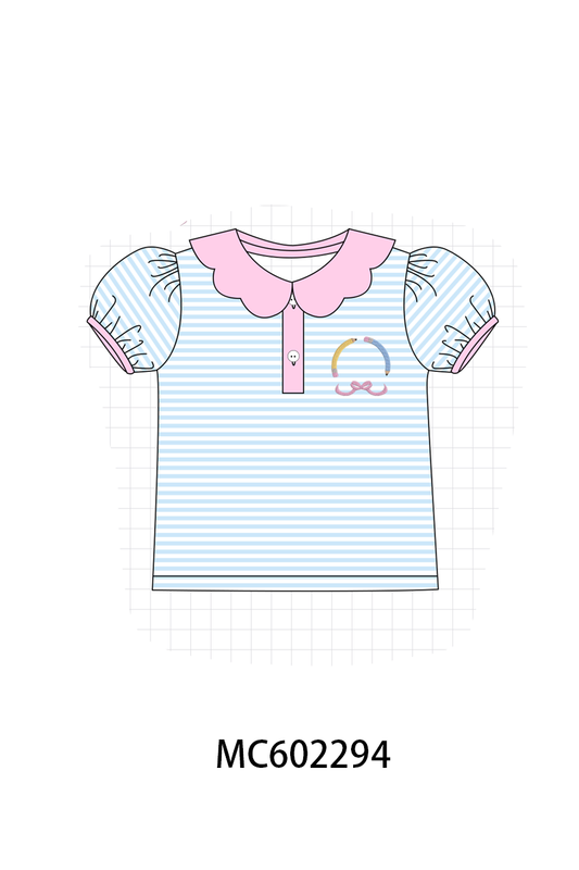 PO81 Pink&blue pencil embroidery stripe collection - closing 2/16 - ETA July