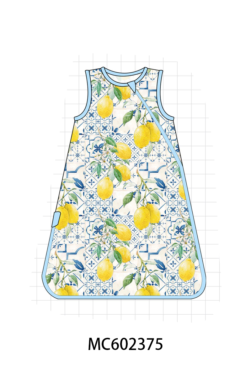 PO82 Blue lemon print bamboo pajama collection - closing 3/2 - ETA July
