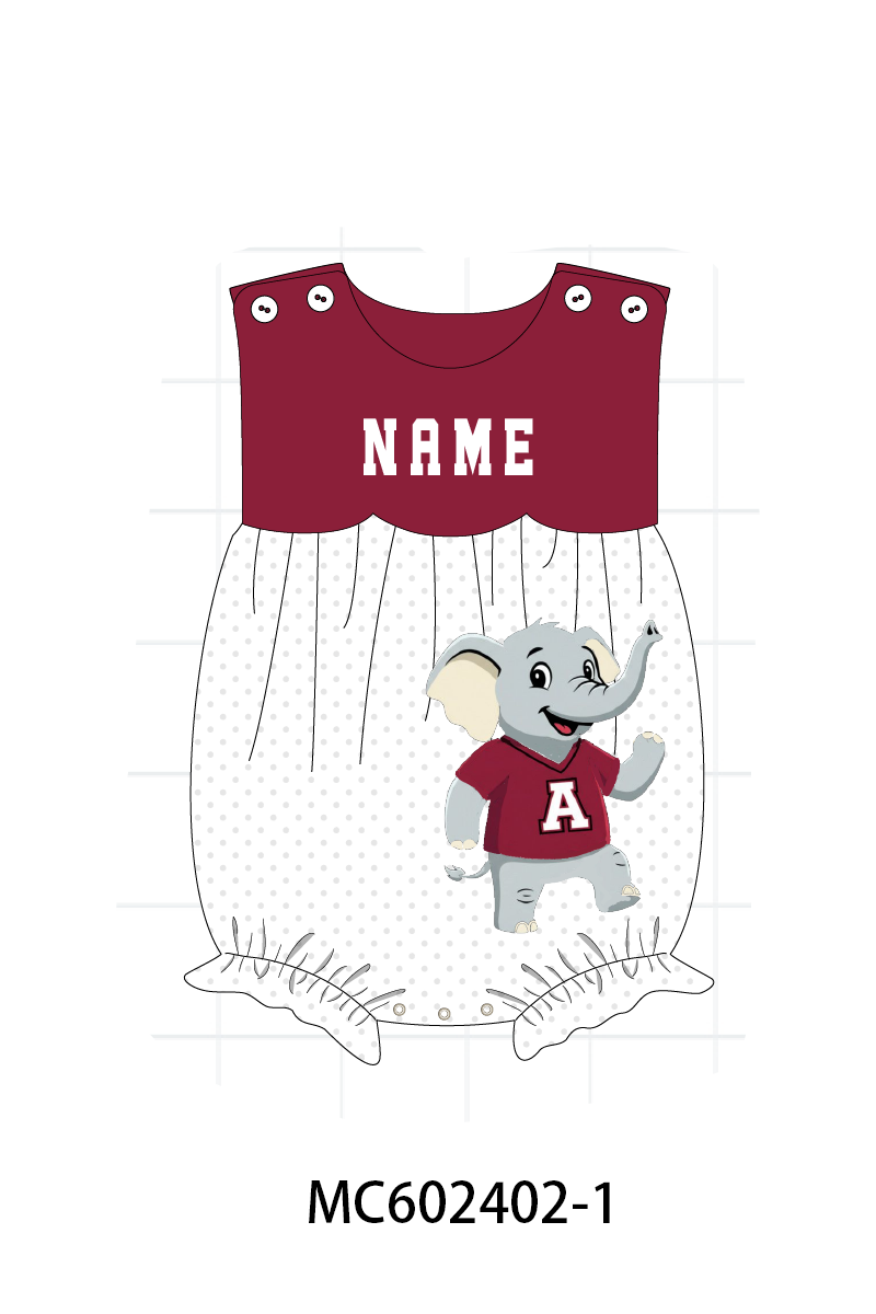 PO82 Maroon Alabama elephant monogram embroidery collection - closing 3/2 - ETA July