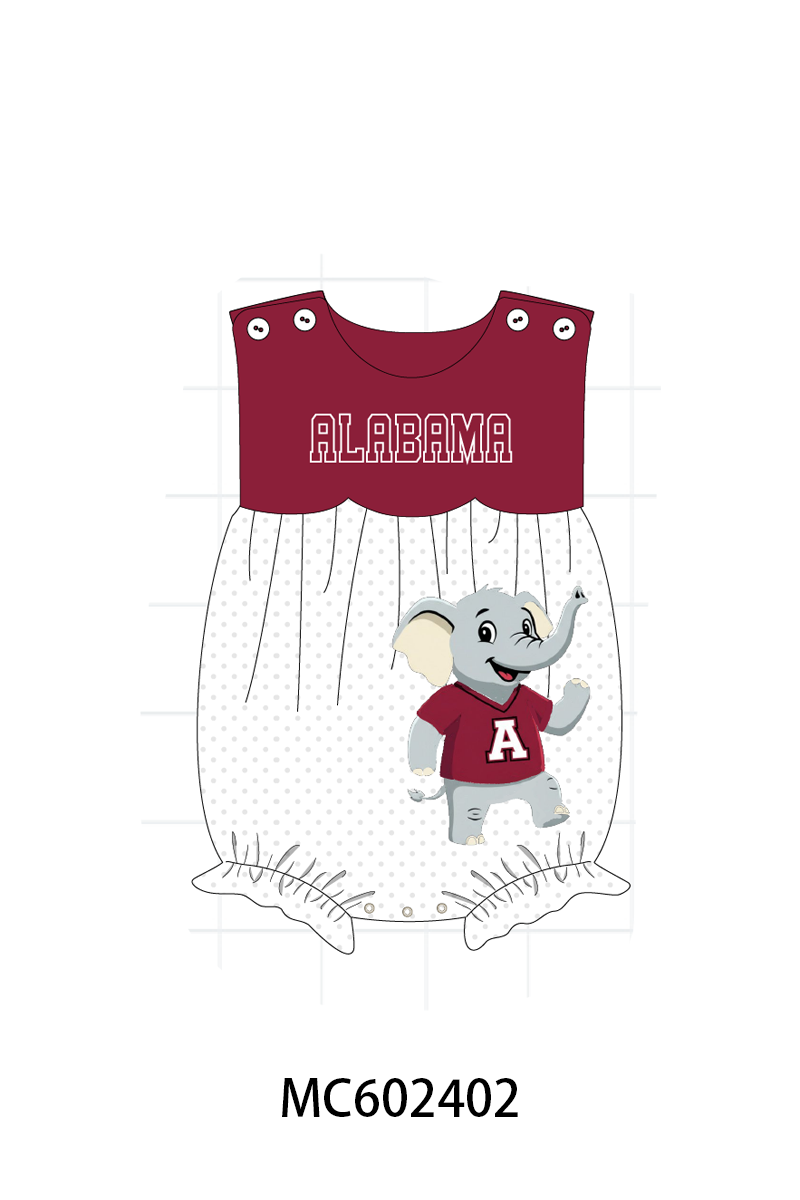 PO82 Maroon Alabama elephant embroidery collection - closing 3/2 - ETA July