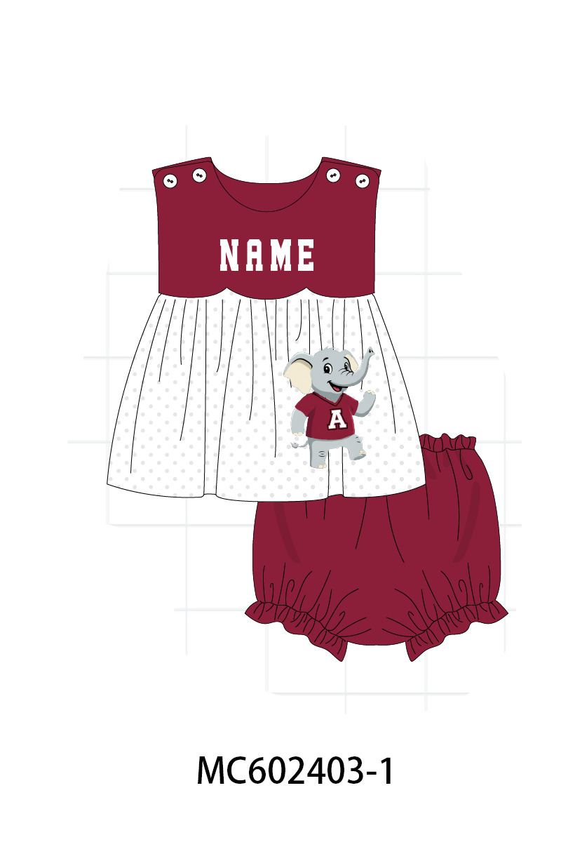 PO82 Maroon Alabama elephant monogram embroidery collection - closing 3/2 - ETA July