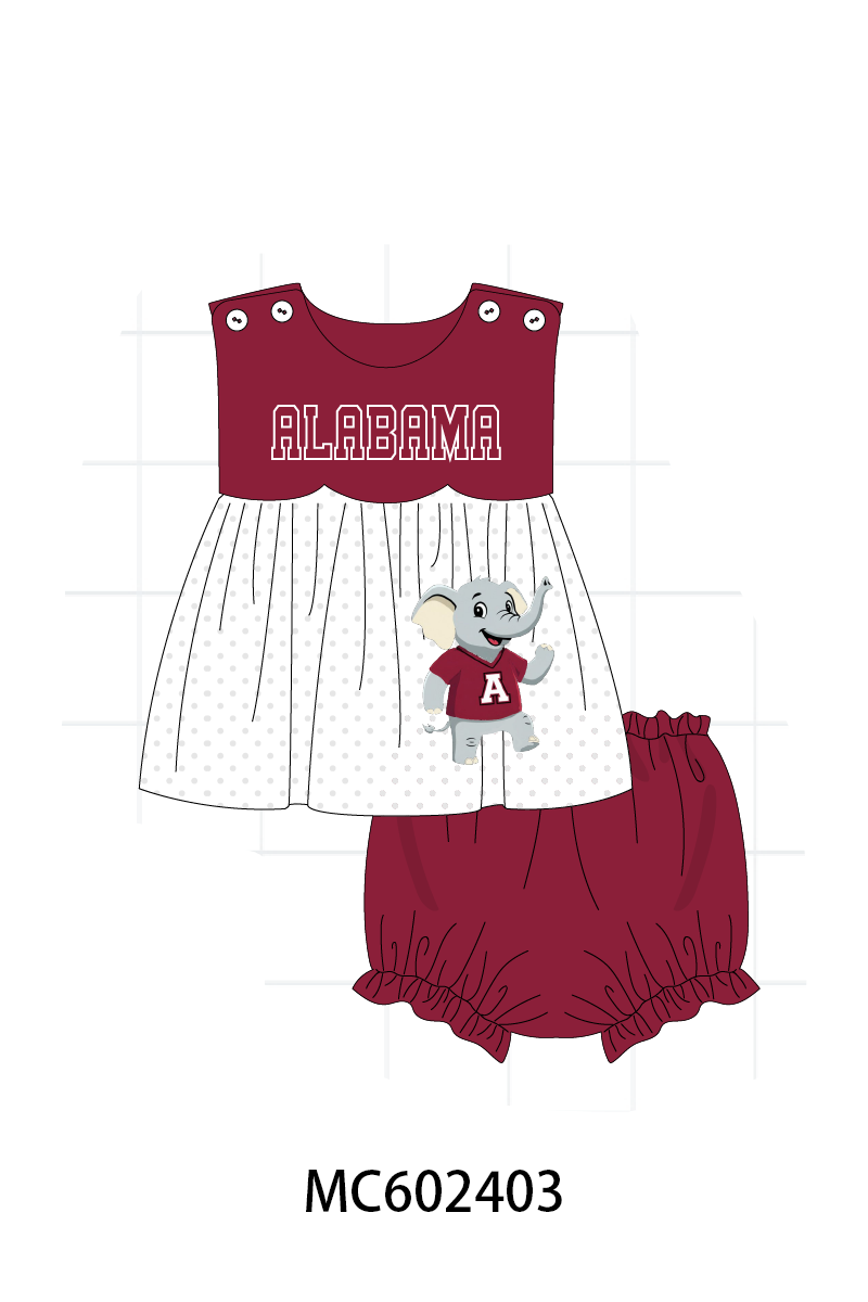 PO82 Maroon Alabama elephant embroidery collection - closing 3/2 - ETA July