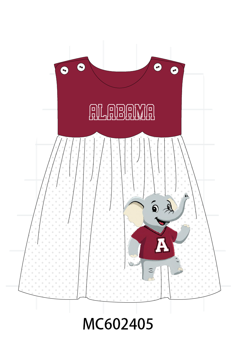 PO82 Maroon Alabama elephant embroidery collection - closing 3/2 - ETA July