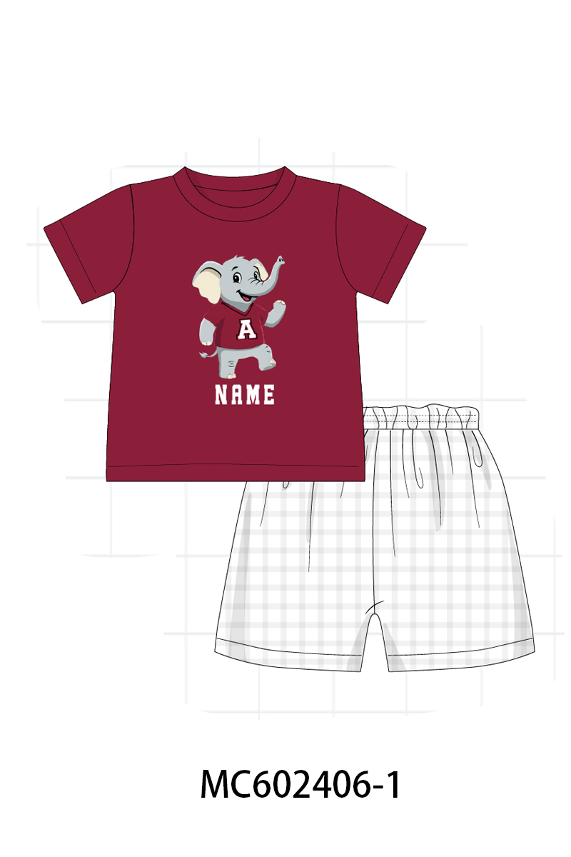 PO82 Maroon Alabama elephant monogram embroidery collection - closing 3/2 - ETA July