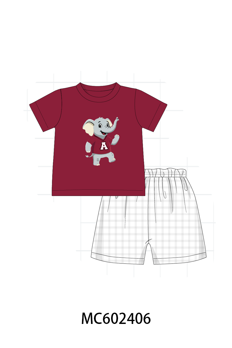 PO82 Maroon Alabama elephant embroidery collection - closing 3/2 - ETA July