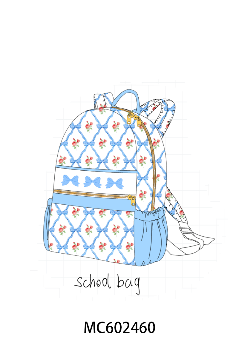 PO82 Blue bow rose print ruffle collection - closing 3/2 - ETA July