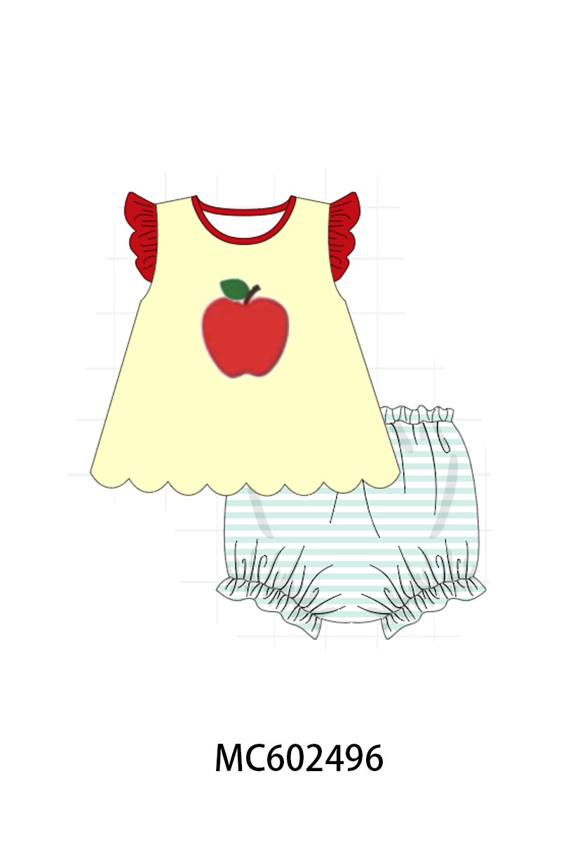 PO82 Yellow apple applique stripe collection - closing 3/2 - ETA July