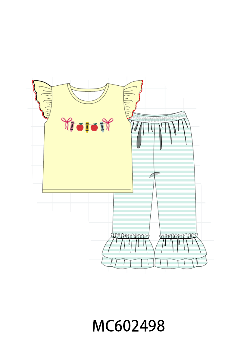 PO82 Yellow apple applique stripe collection - closing 3/2 - ETA July