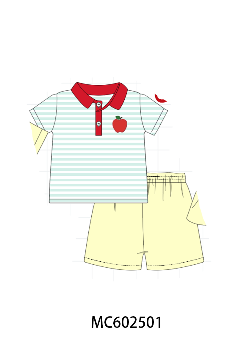 PO82 Yellow apple applique stripe collection - closing 3/2 - ETA July