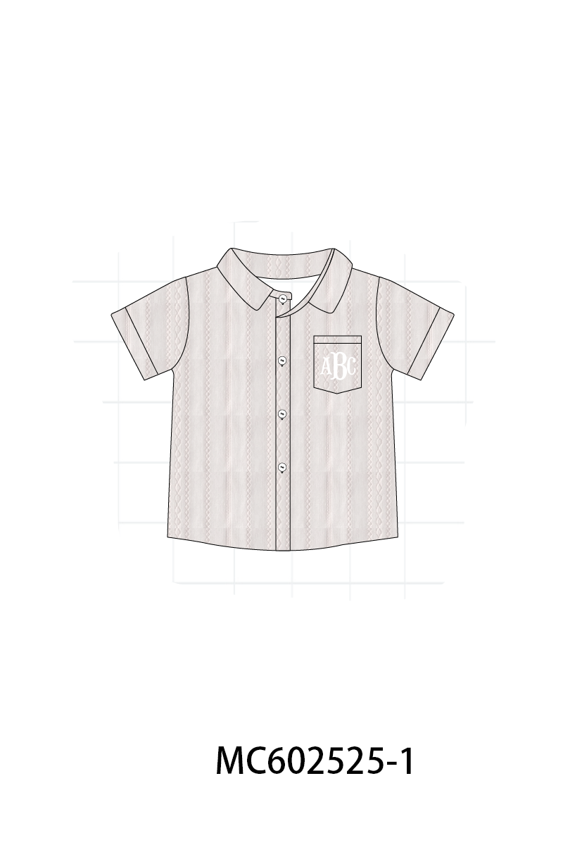 PO82 Grey jacquard ruffle monogram collection - closing 3/2 - ETA July