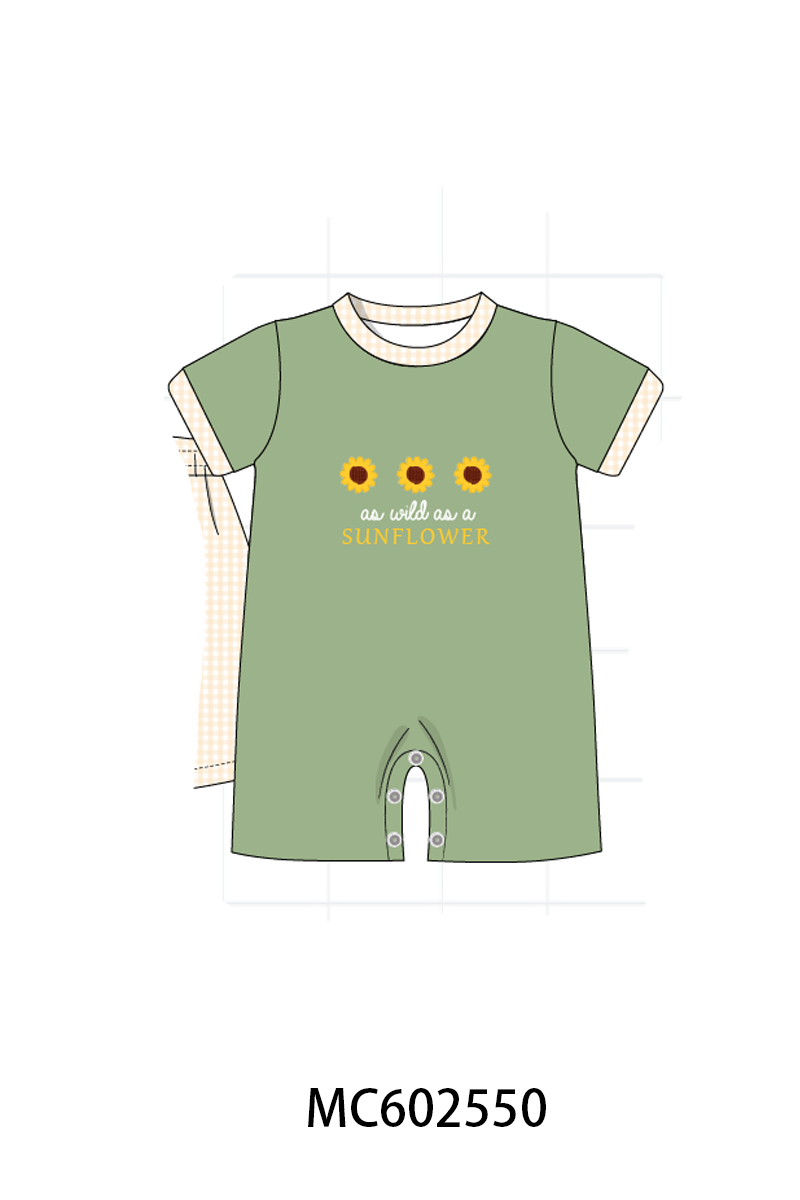 PO82 Green sunflower applique bow collection - closing 3/2 - ETA July
