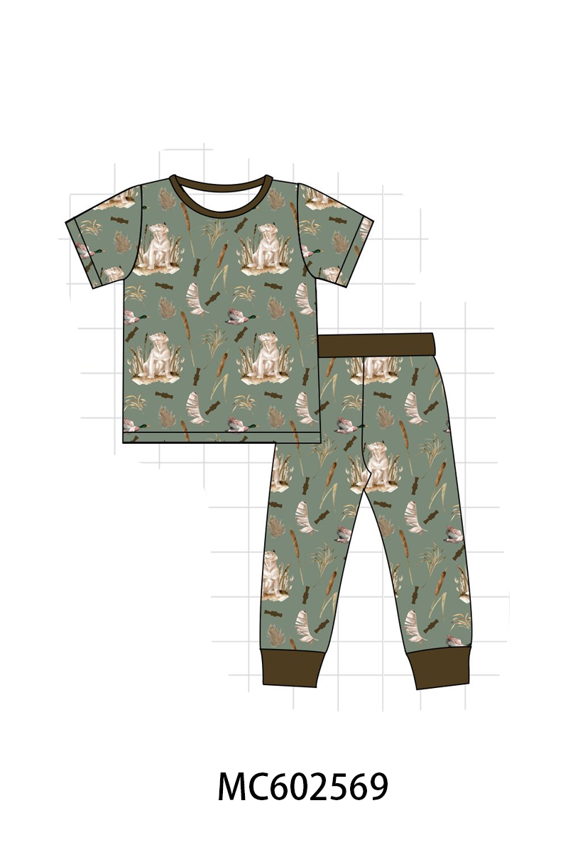 PO82 Green hunting print bamboo collection - closing 3/2 - ETA July