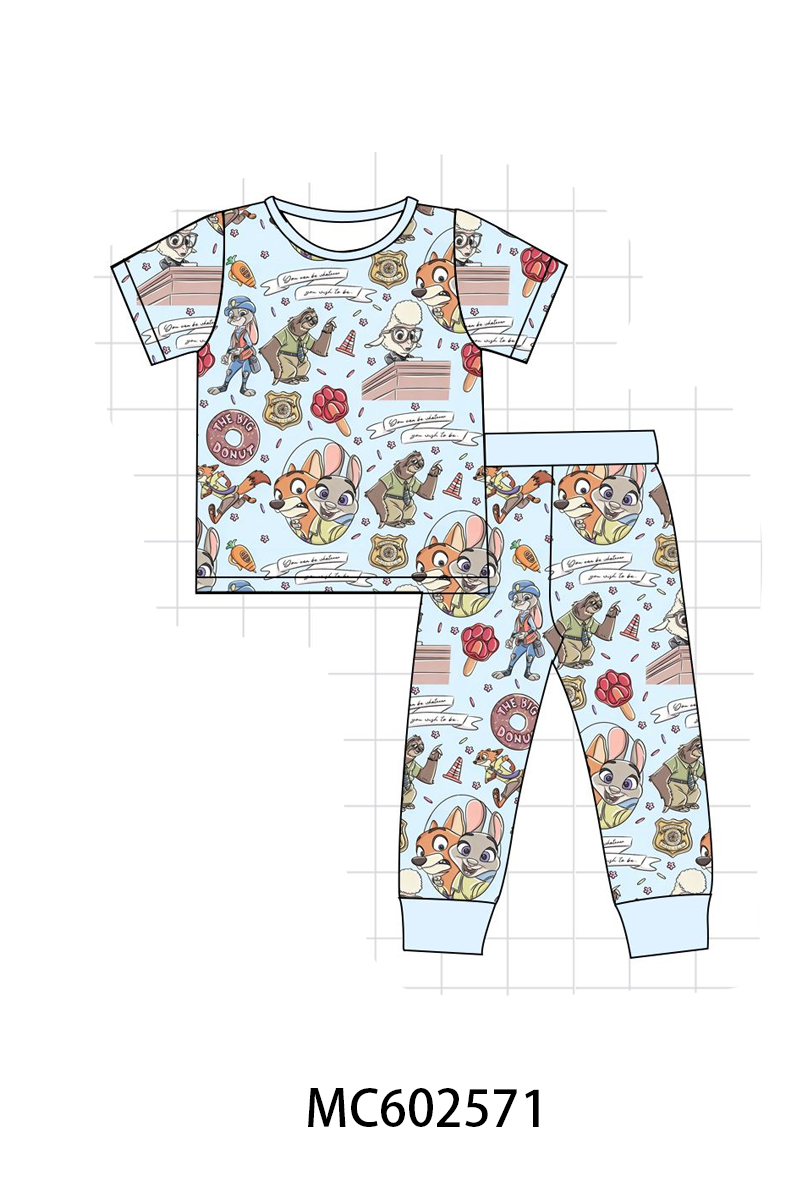 PO82 Blue character print bamboo collection - closing 3/2 - ETA July