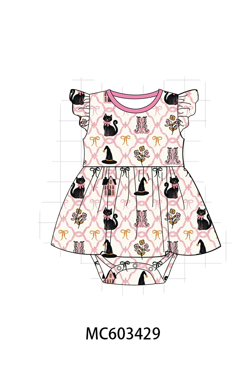 PO83 Pink halloween witch cat castle bamboo collection- closing 3/16 - ETA august