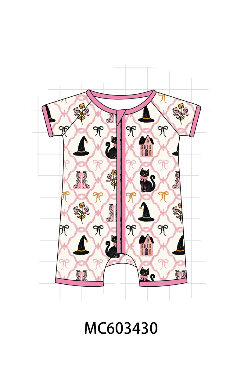 PO83 Pink halloween witch cat castle bamboo collection- closing 3/16 - ETA august