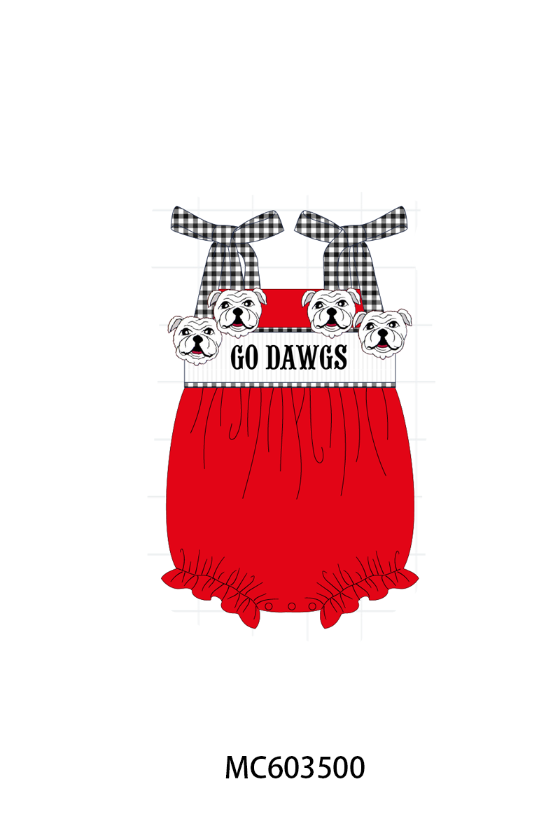 PO85 Red Georgia Go Dawgs smocked collection - ETA late august - closing 3/30