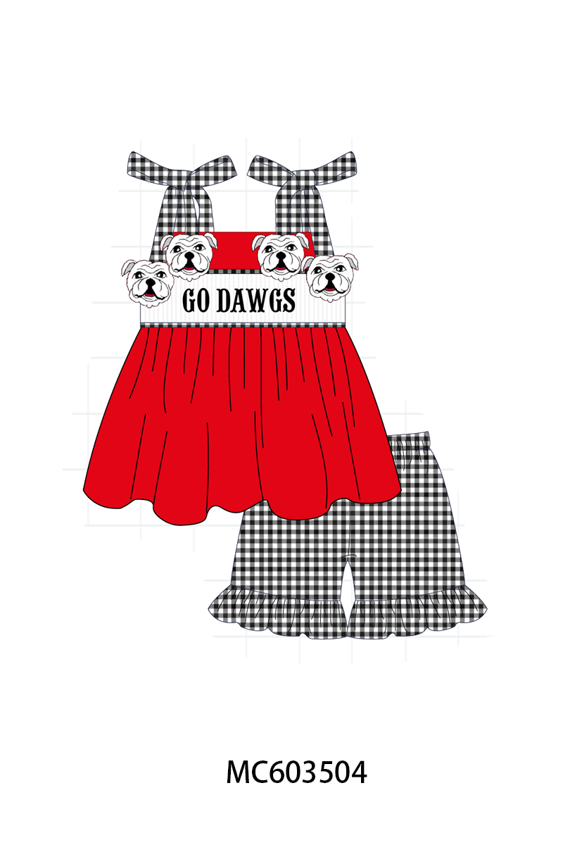 PO85 Red Georgia Go Dawgs smocked collection - ETA late august - closing 3/30