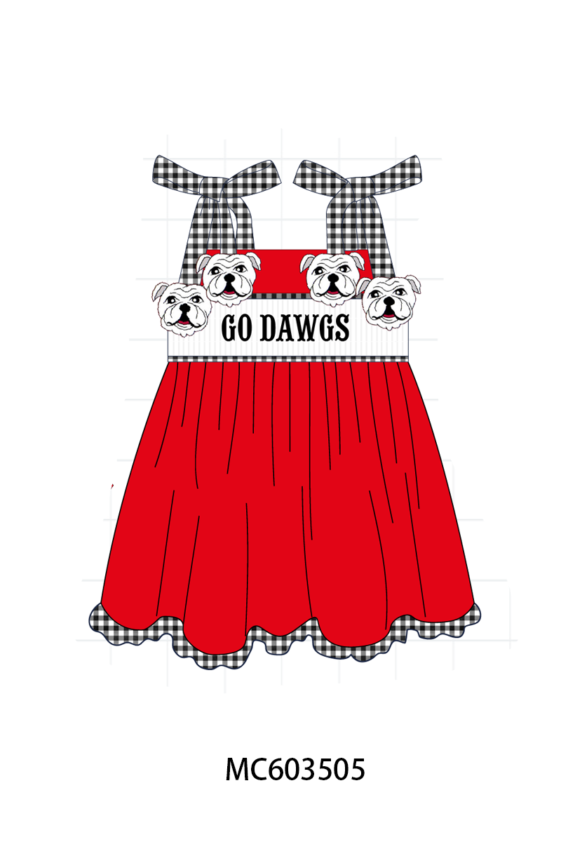 PO85 Red Georgia Go Dawgs smocked collection - ETA late august - closing 3/30