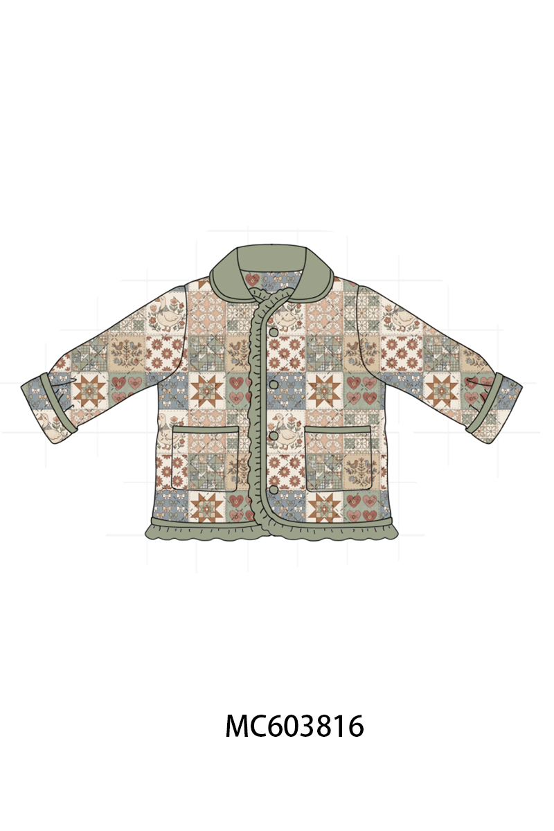 PO85 Floral patch work ruffle coat collection - ETA late august - closing 3/30