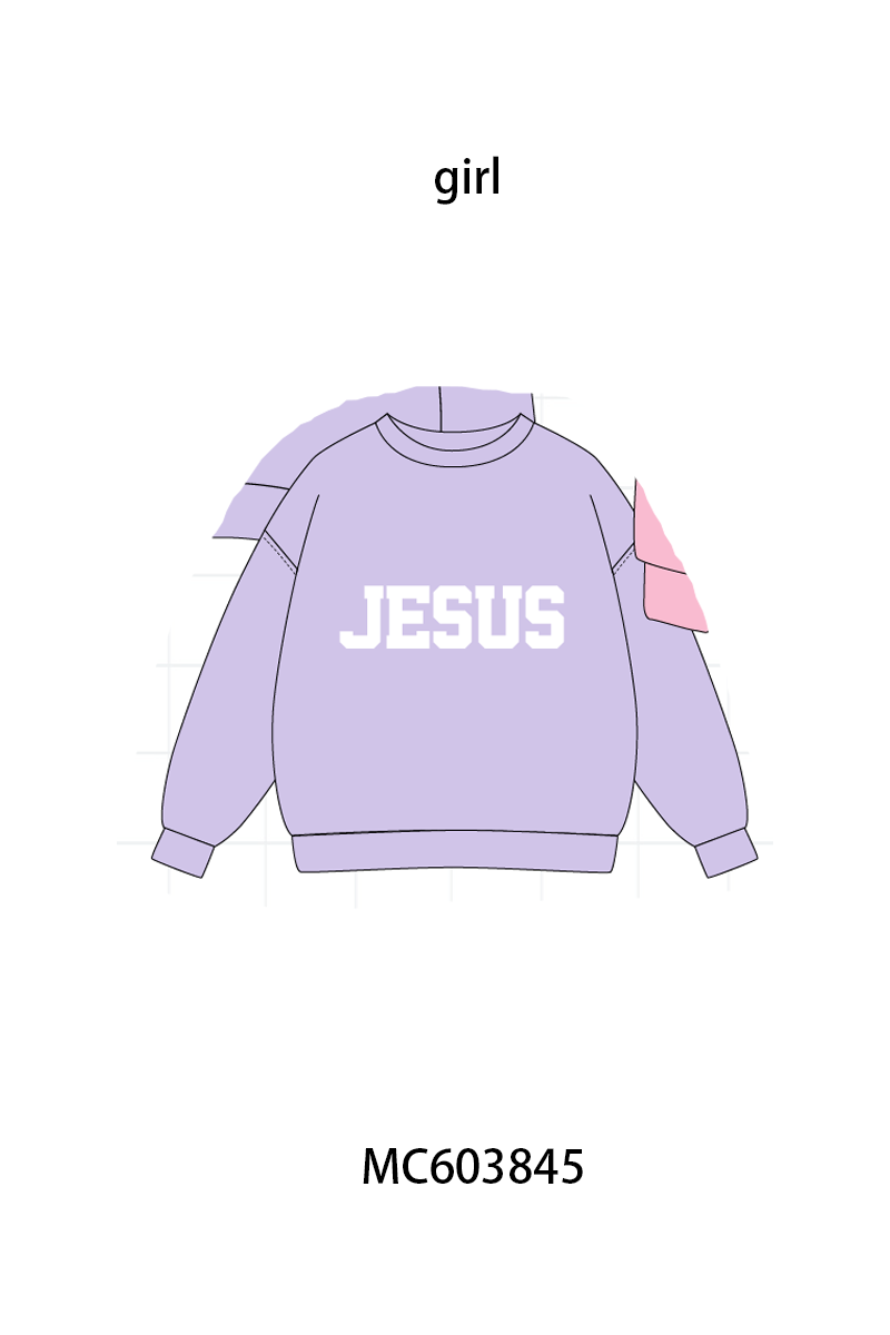 PO85 Multicolored JESUS embroidery mom&me pullover collection - ETA late august - closing 3/30