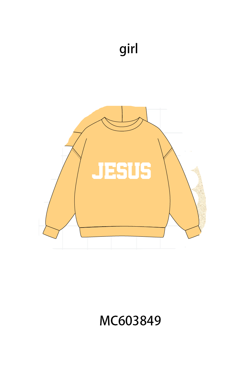 PO85 Multicolored JESUS embroidery mom&me pullover collection - ETA late august - closing 3/30