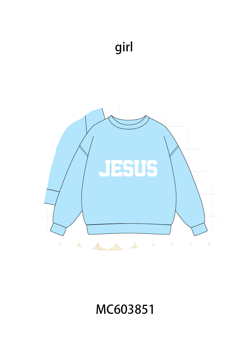 PO85 Multicolored JESUS embroidery mom&me pullover collection - ETA late august - closing 3/30