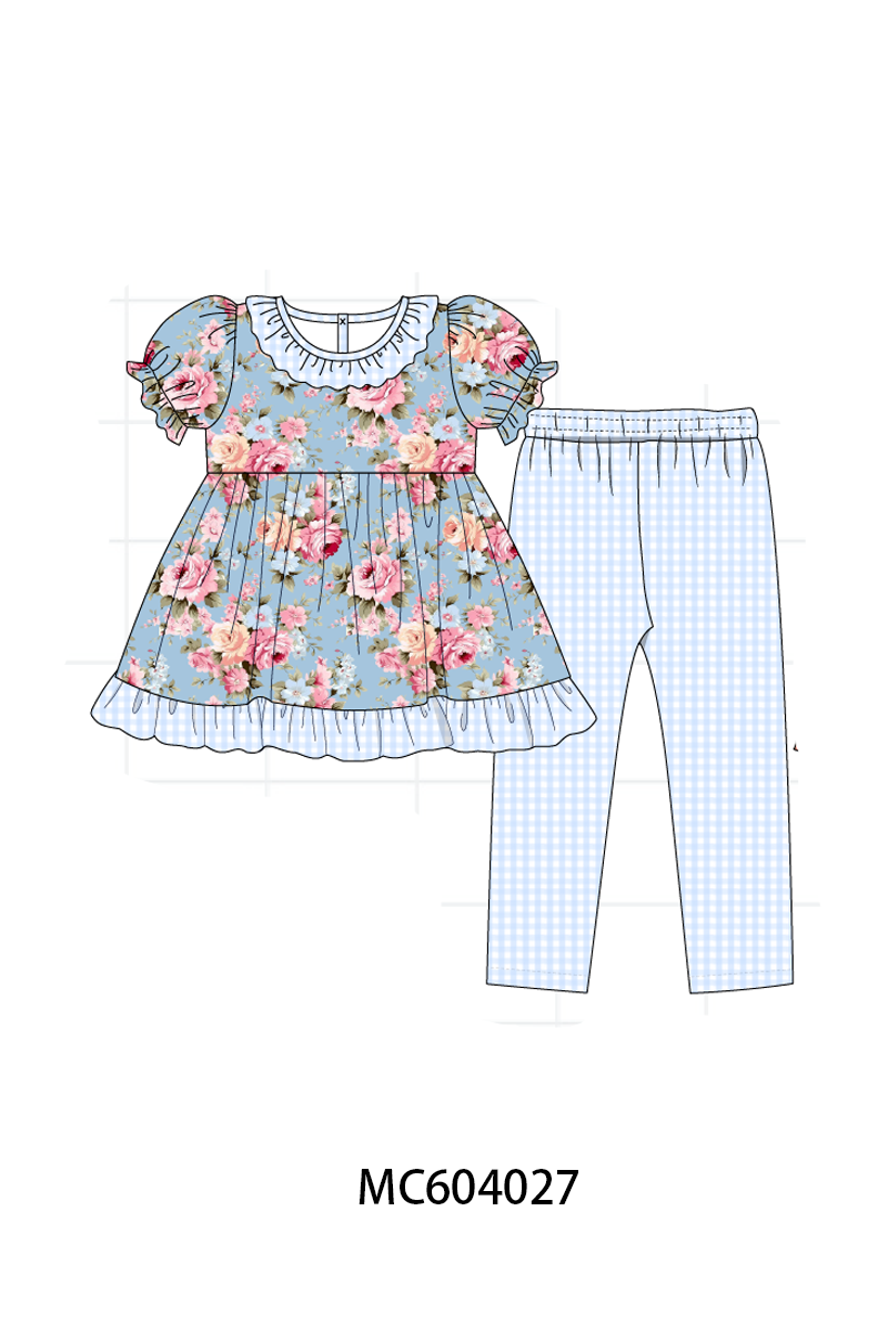 PO86 Blue vintage rose floral print collection - closing 4/13 - ETA early September