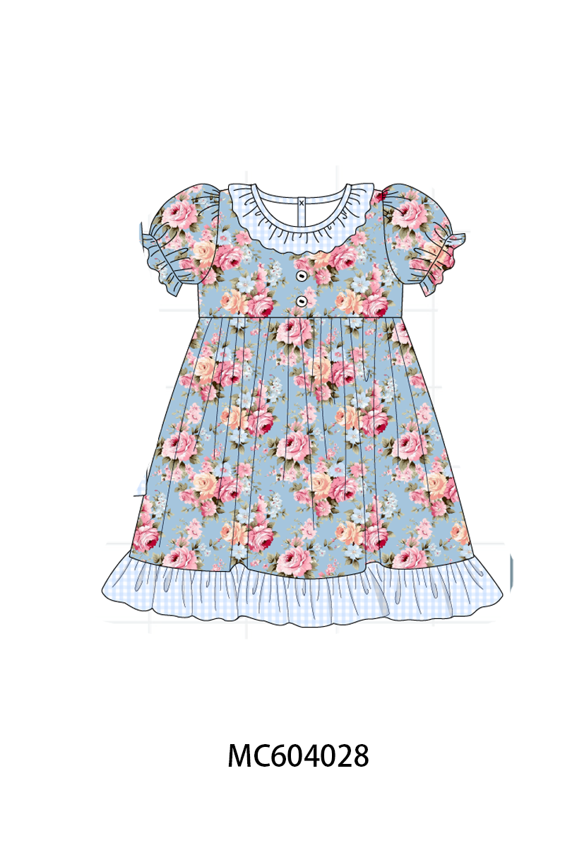 PO86 Blue vintage rose floral print collection - closing 4/13 - ETA early September