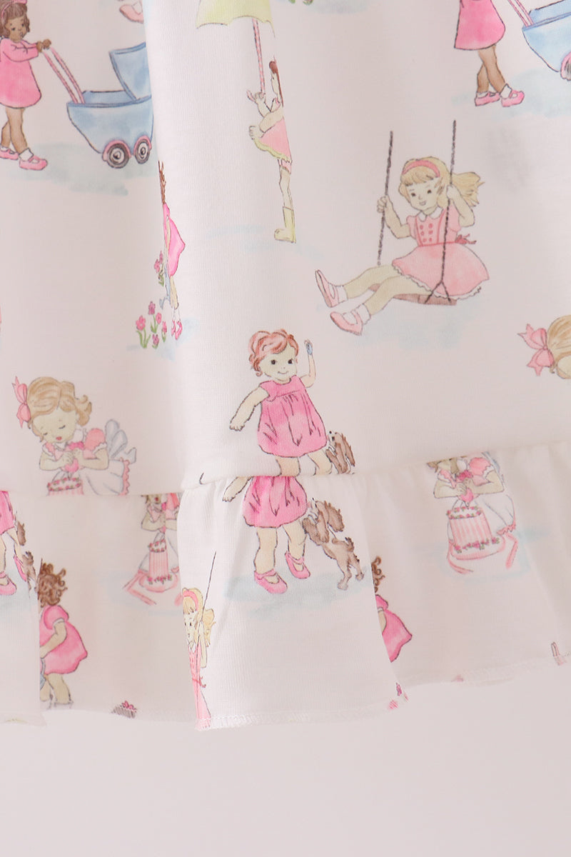 Pink all day adventure ruffle dress