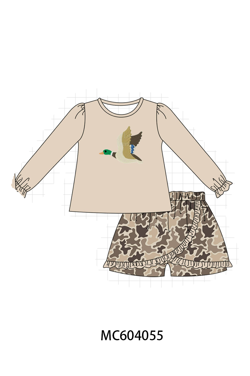 PO86 Camouflage duck embroidery ruffle collection - closing 4/13 - ETA early September
