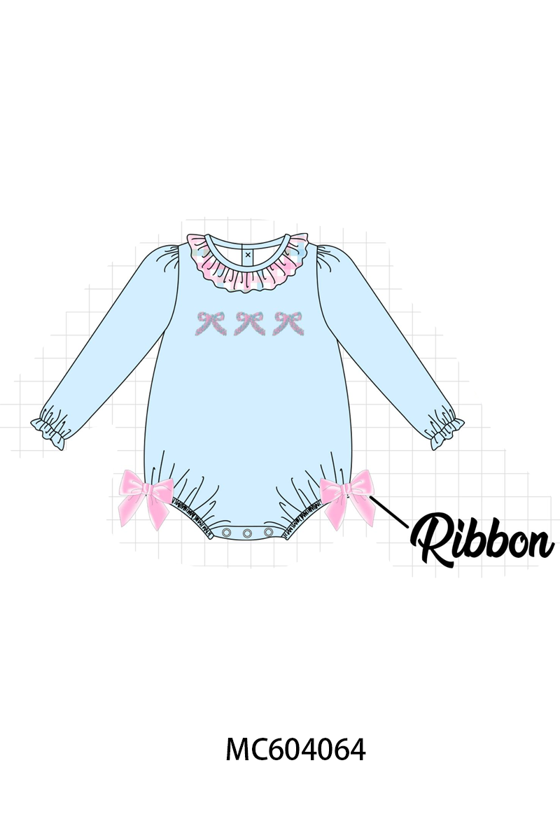 PO86 Blue bow french knot collection - closing 4/13 - ETA early September