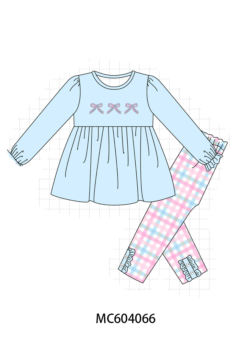 PO86 Blue bow french knot collection - closing 4/13 - ETA early September