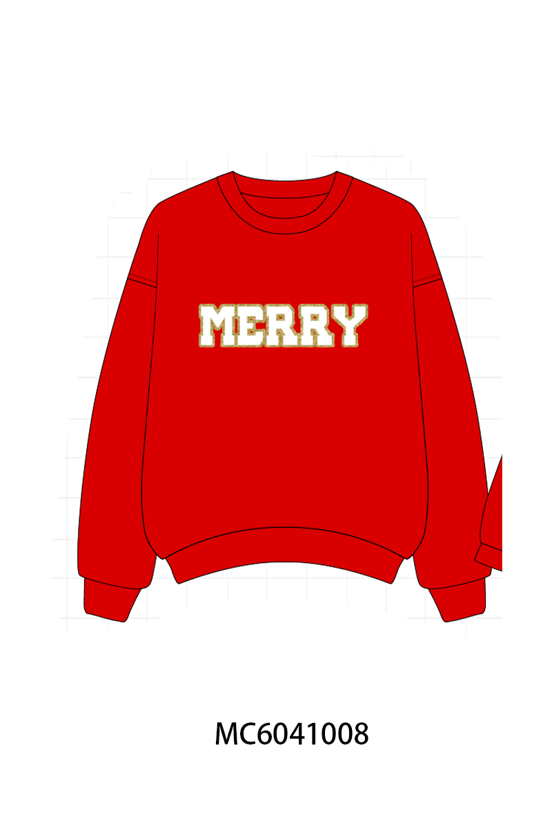 Red Merry French Knot Mom&me Top