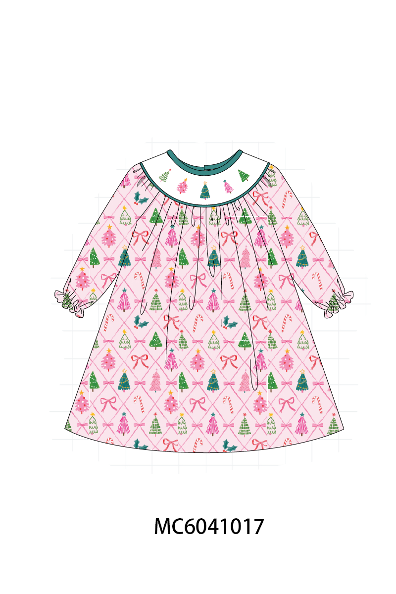 PO90 Pink christmas tree embroidery collection - closing 5/11 - ETA early October