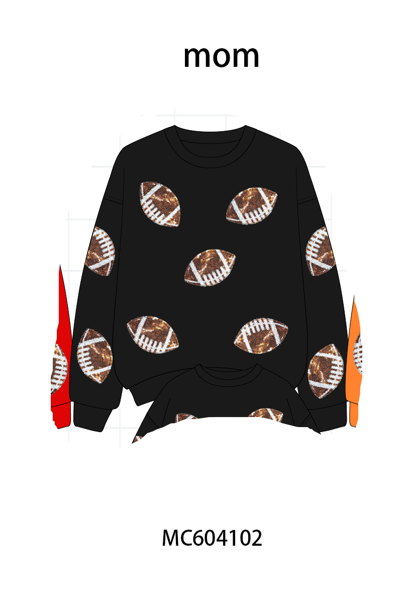 PO86 Football sequin collection 1  - closing 4/13 - ETA early September