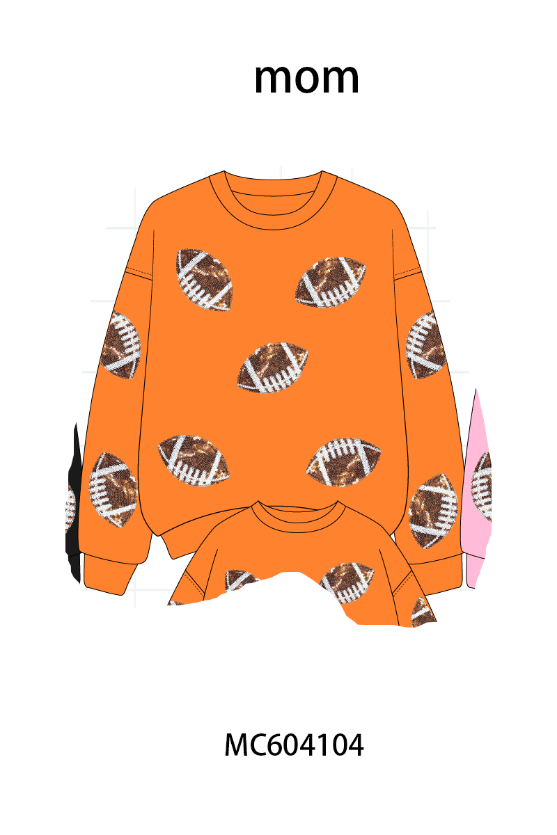 PO86 Football sequin collection 1  - closing 4/13 - ETA early September