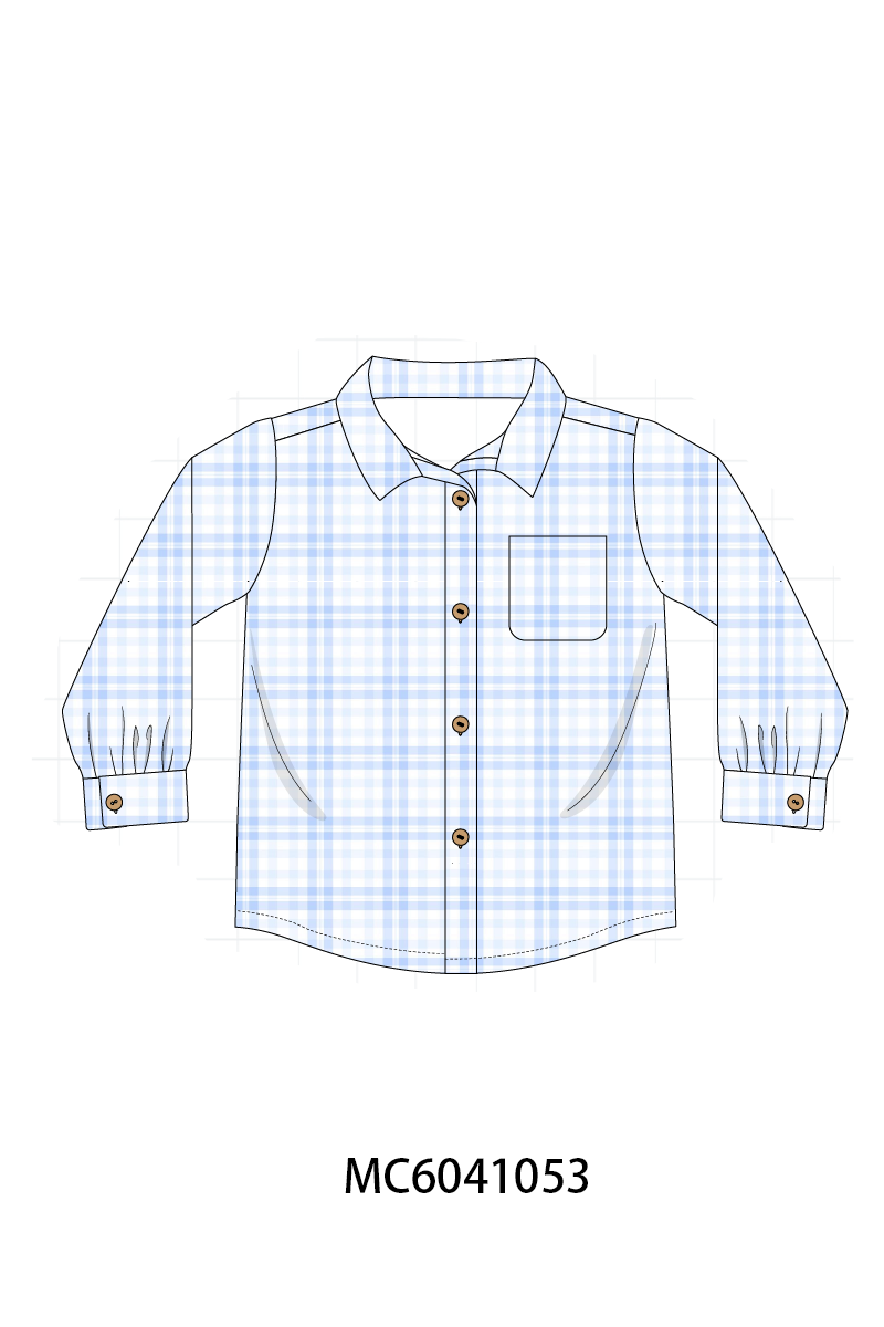 PO90 Blue christmas plaid ruffle collection - closing 5/11 - ETA early October