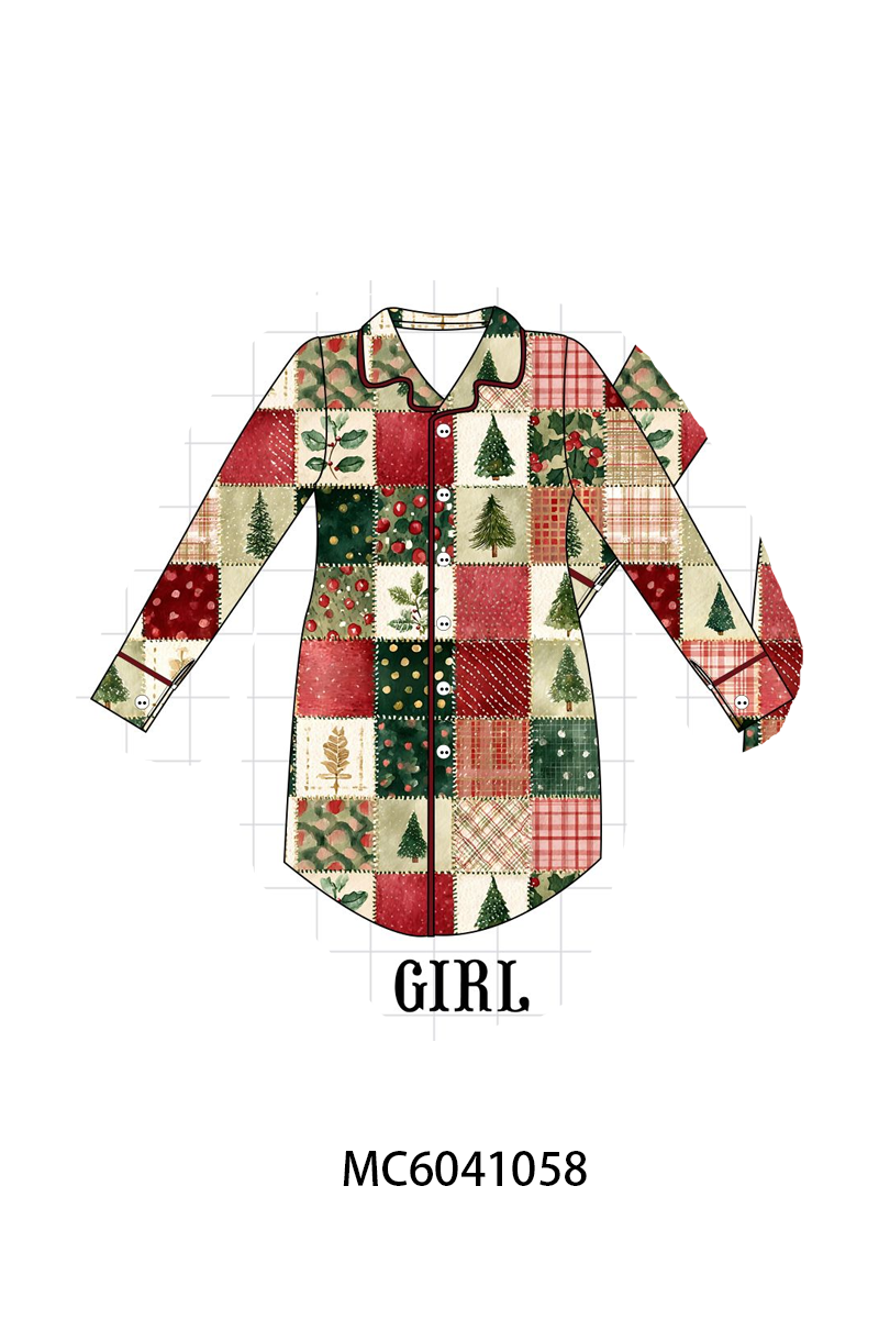 PO90 Maroon christmas tree checkered bamboo collection - closing 5/11 - ETA early October