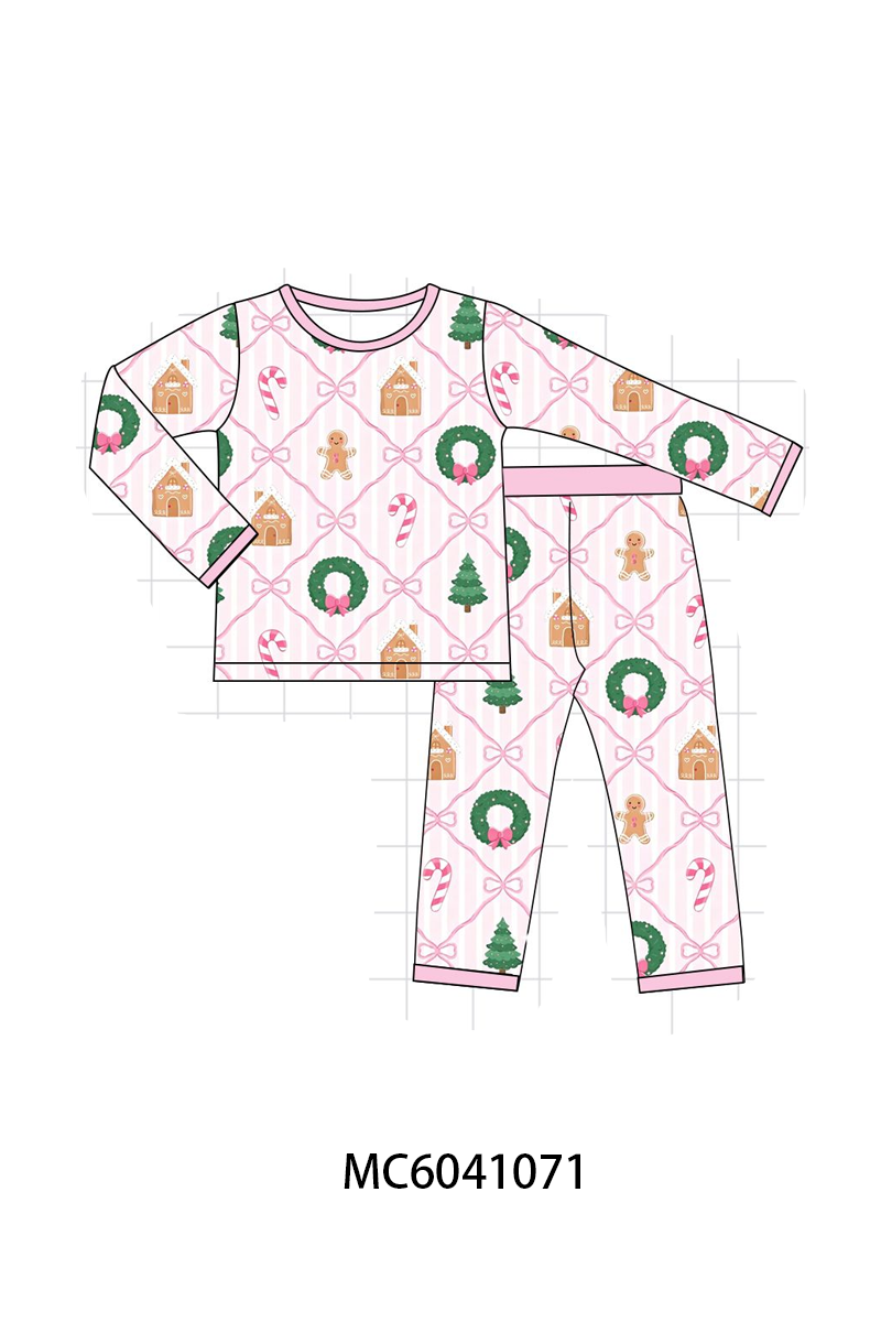 PO90 Pink christmas tree gingerbread bow tie bamboo collection - closing 5/11 - ETA early October