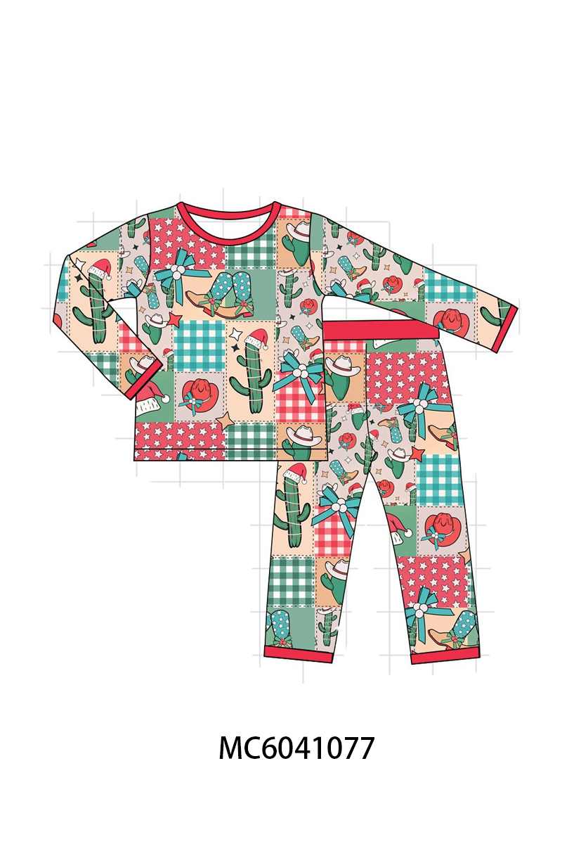 PO90 Christmas western checkered bamboo collection - closing 5/11 - ETA early October