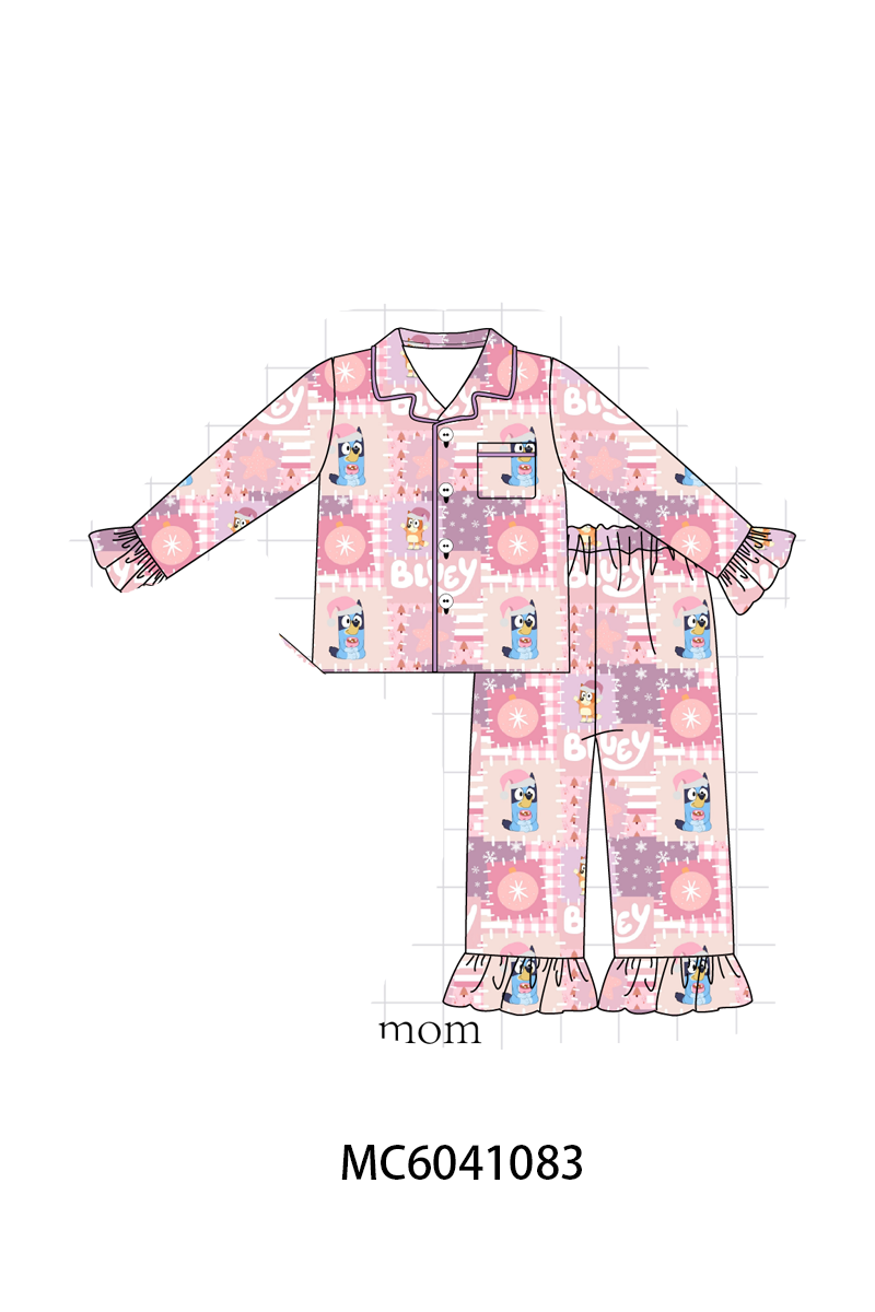 PO90 Purple christmas bluey bamboo ruffle collection - closing 5/11 - ETA early October