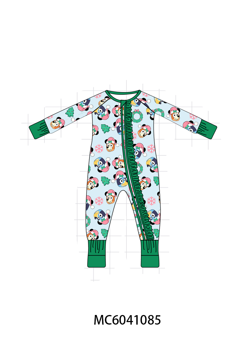 PO90 Green santa bluey print bamboo collection - closing 5/11 - ETA early October