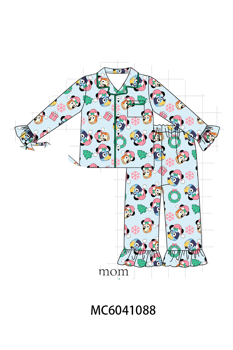 PO90 Green santa bluey print bamboo collection - closing 5/11 - ETA early October