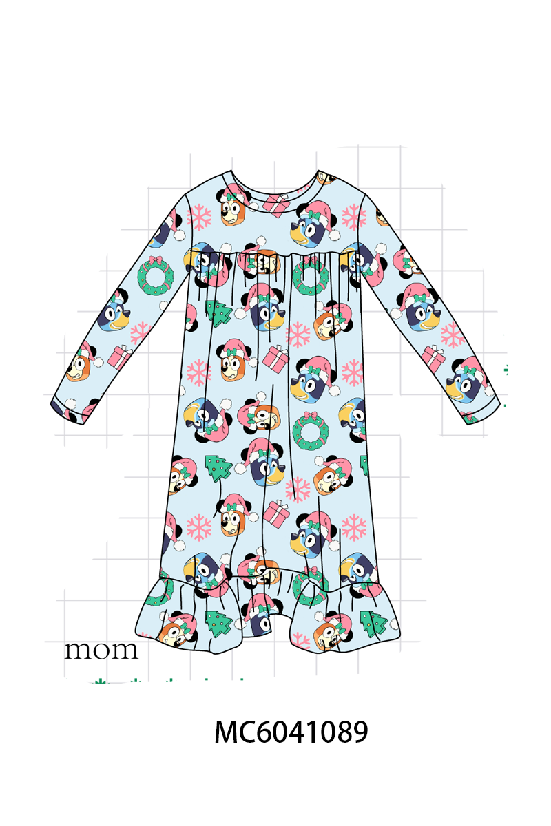 PO90 Green santa bluey print bamboo collection - closing 5/11 - ETA early October