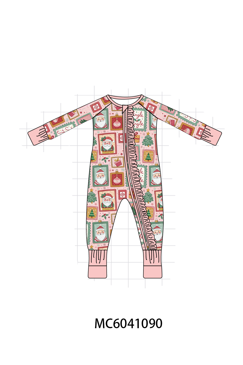 PO90 Pink christmas santa bamboo collection - closing 5/11 - ETA early October