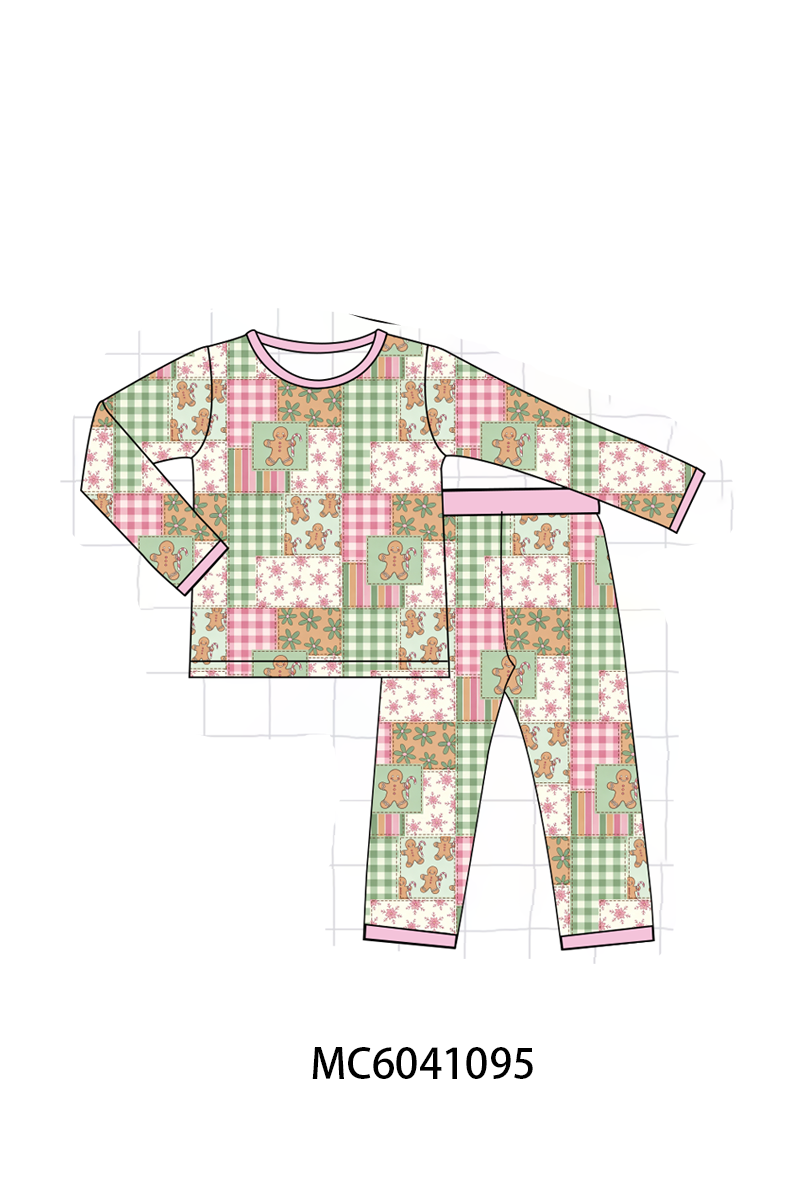 PO90 Pink gingerbread checkered bamboo collection - closing 5/11 - ETA early October