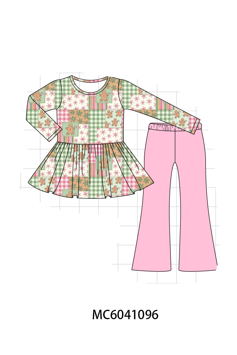 PO90 Pink gingerbread checkered bamboo collection - closing 5/11 - ETA early October